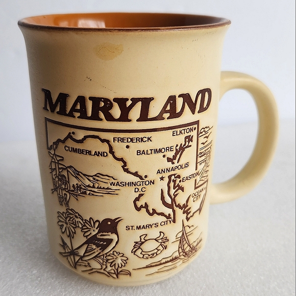 Vintage Other - Vintage Ceramic Maryland State Souvenir Coffee Mug
